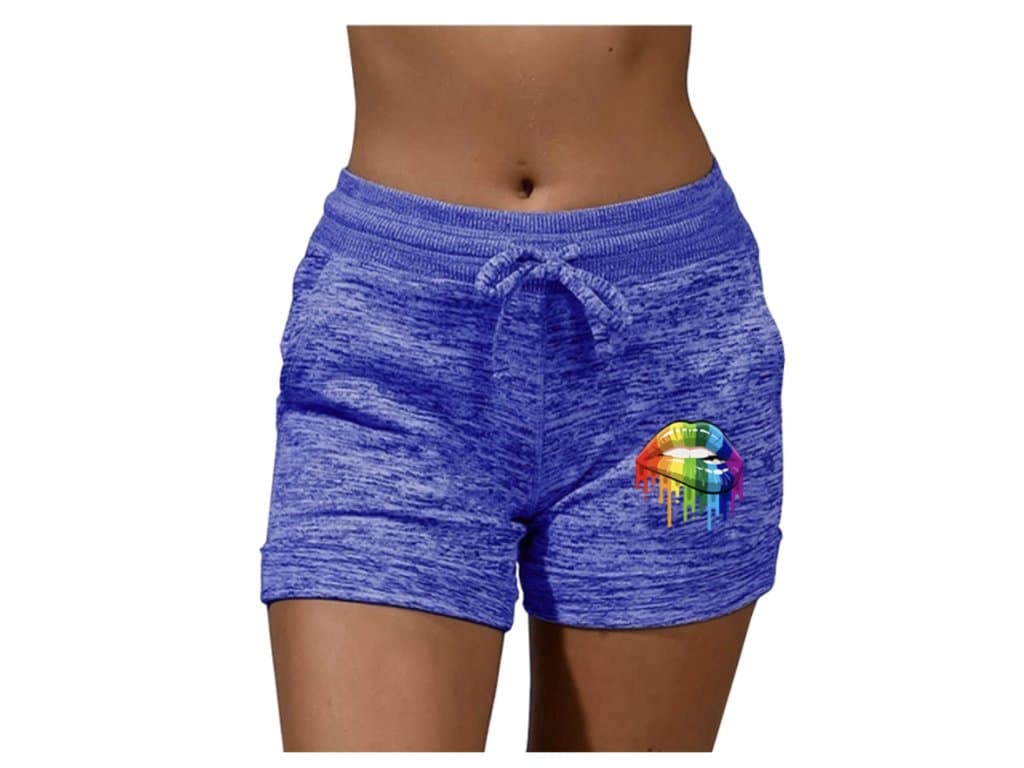 Letní dámské bezešvé šortky Kiss modré