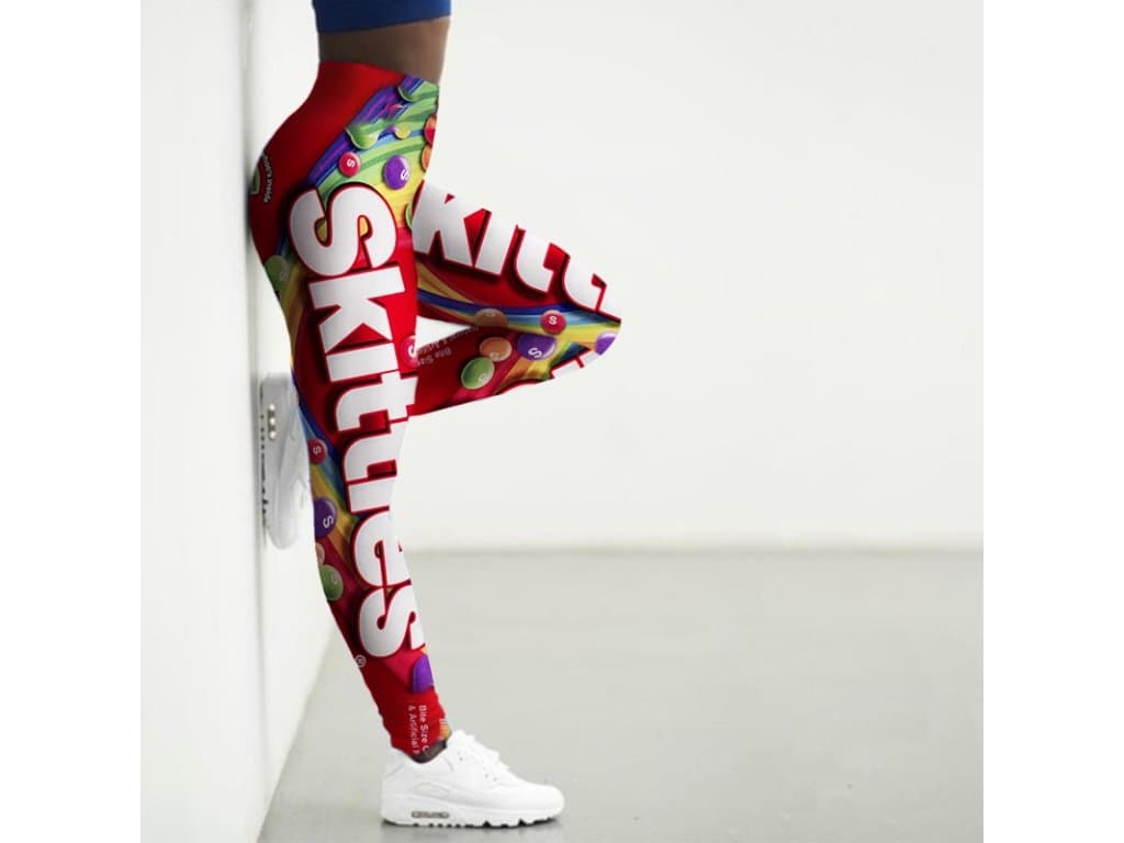 Sportovní legíny Dámské 3D skittles