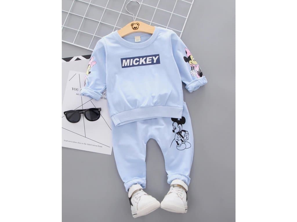 Dětský set mikina a tepláky - Mickey mouse modrý