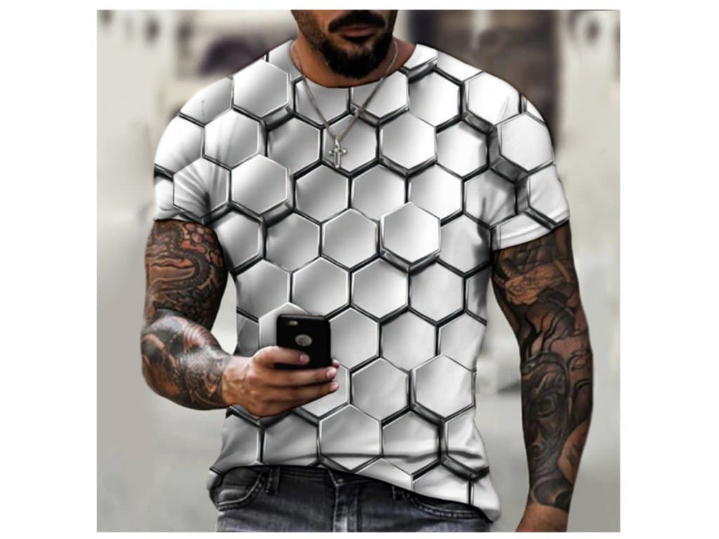 Pánské tričko 3D Abstraktní Kostky