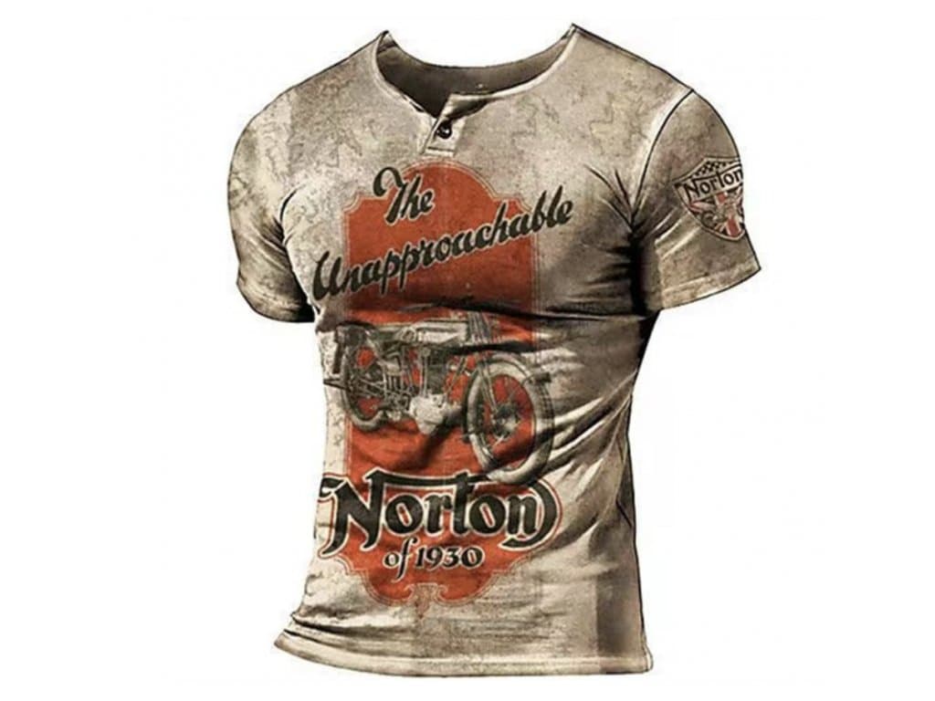 Pánské tričko 3D Vintage Norton