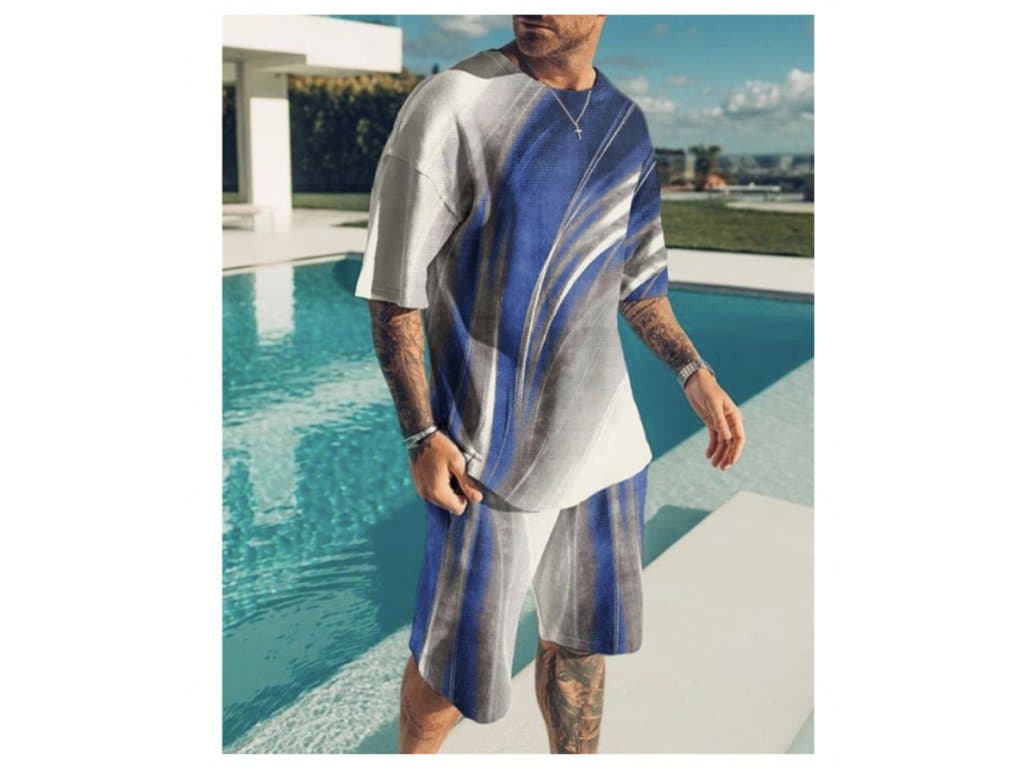 Tričko a šortky Pánská letní sada moře