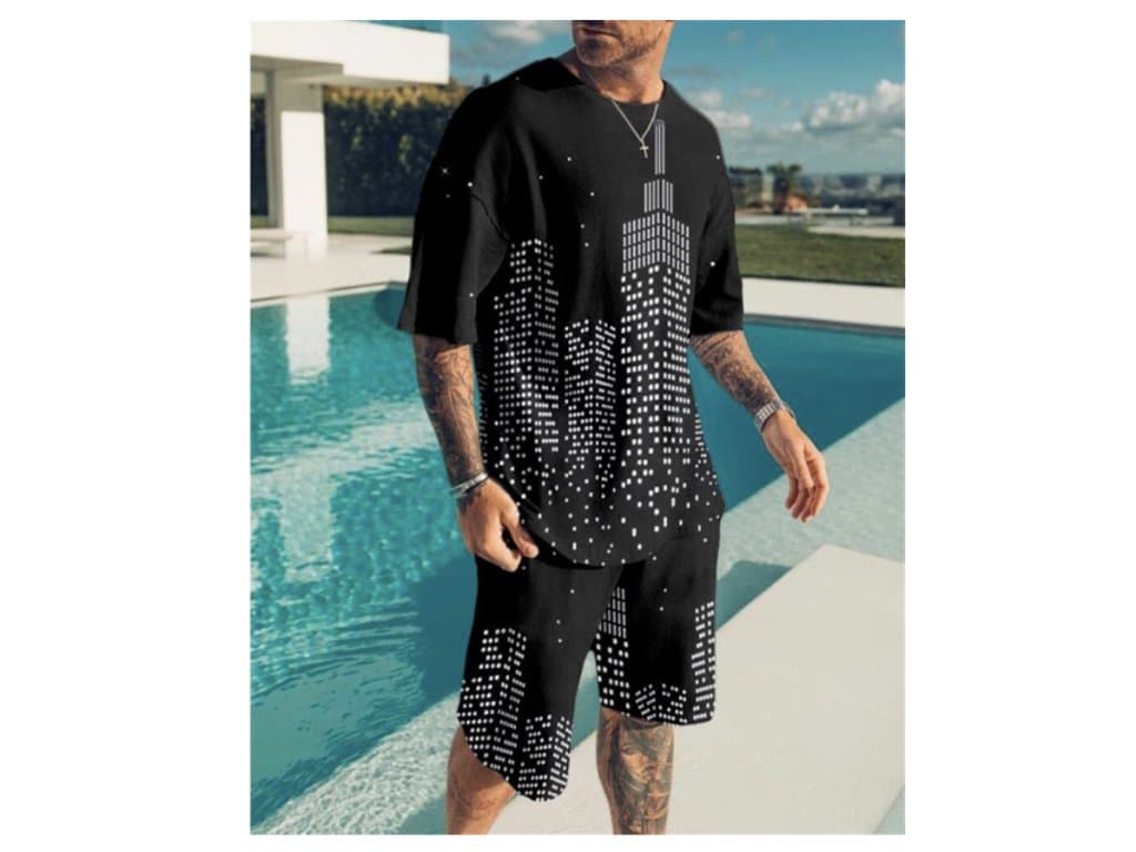 Tričko a šortky Pánská letní sada město