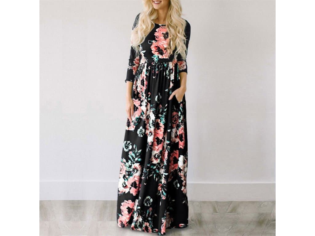 Dámské letní maxi šaty černé