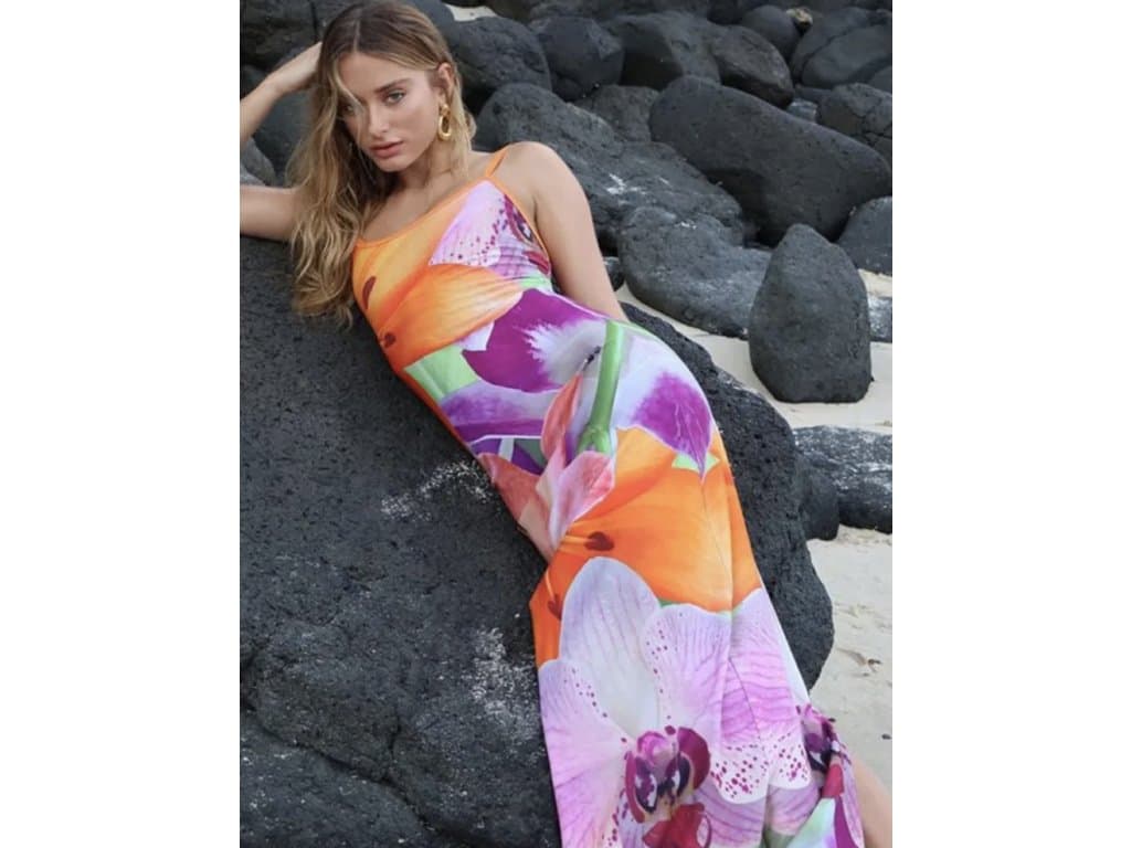 Květinové Dámské Slip šaty Letní flowers