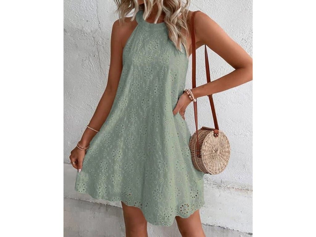 Letní Dámské Sexy šaty Slim zelené