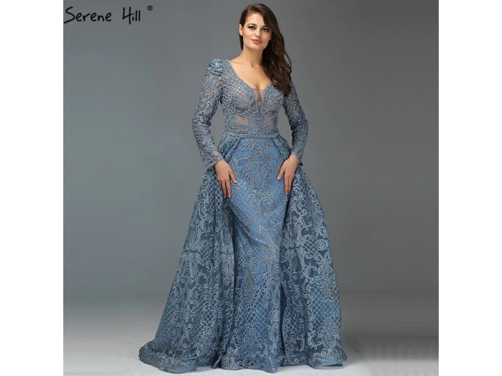 Elegantní Plesové večerní šaty modré "luxury"