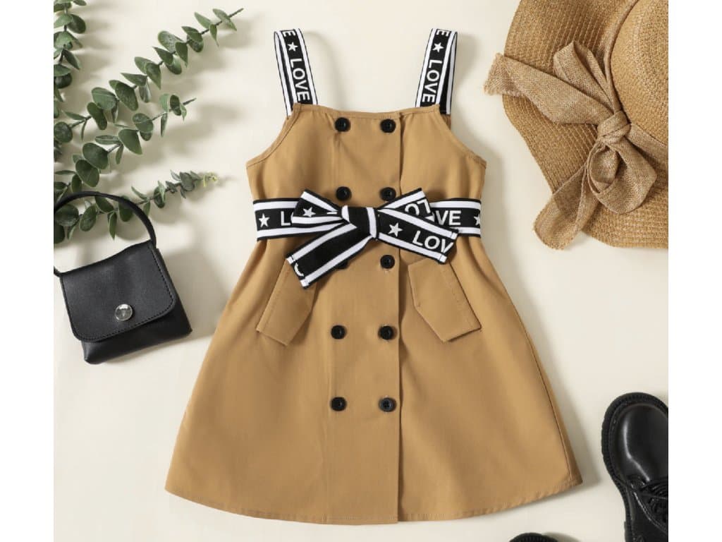 Dívčí Šaty Love hnědé
