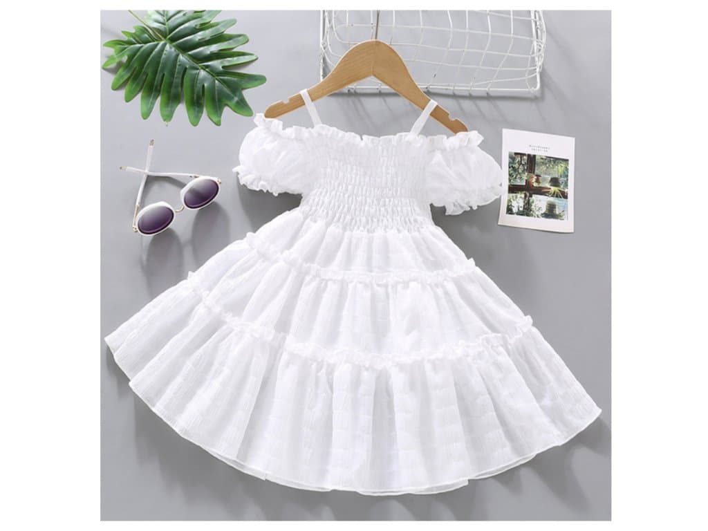 Princezna šaty pro dítě 1 až 8 let bílé