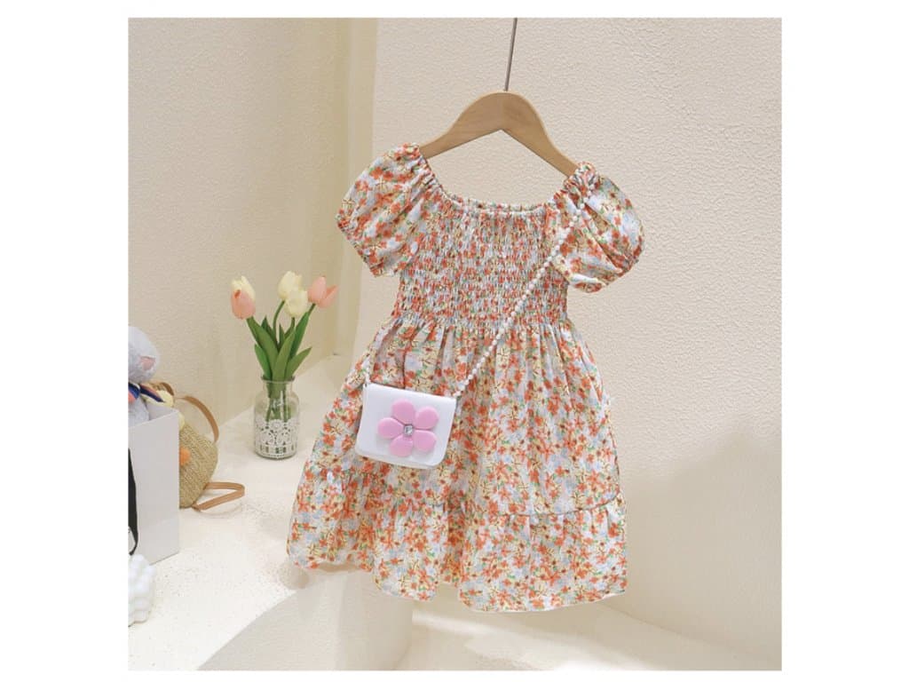 Princezna šaty pro dítě 1 až 8 let kytičky