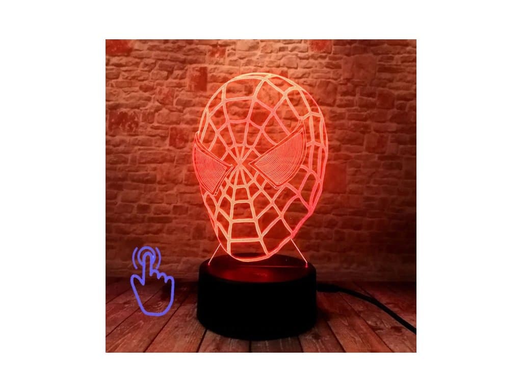 Noční LED Světlo Spiderman maska