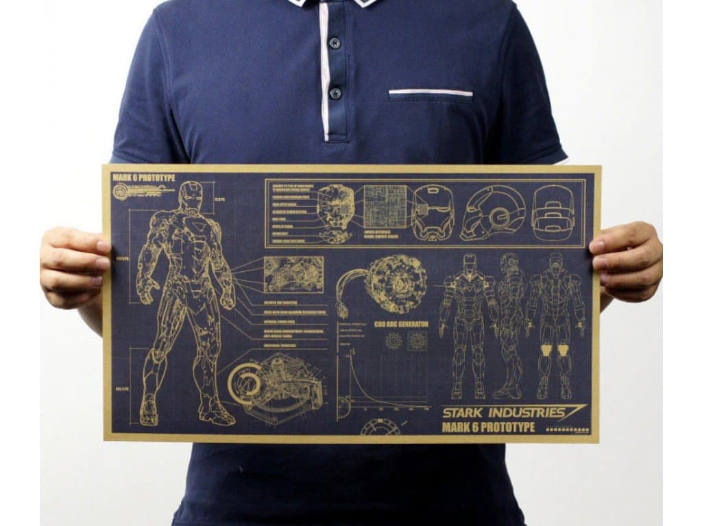 Plakát Iron man Prototyp Stark industries