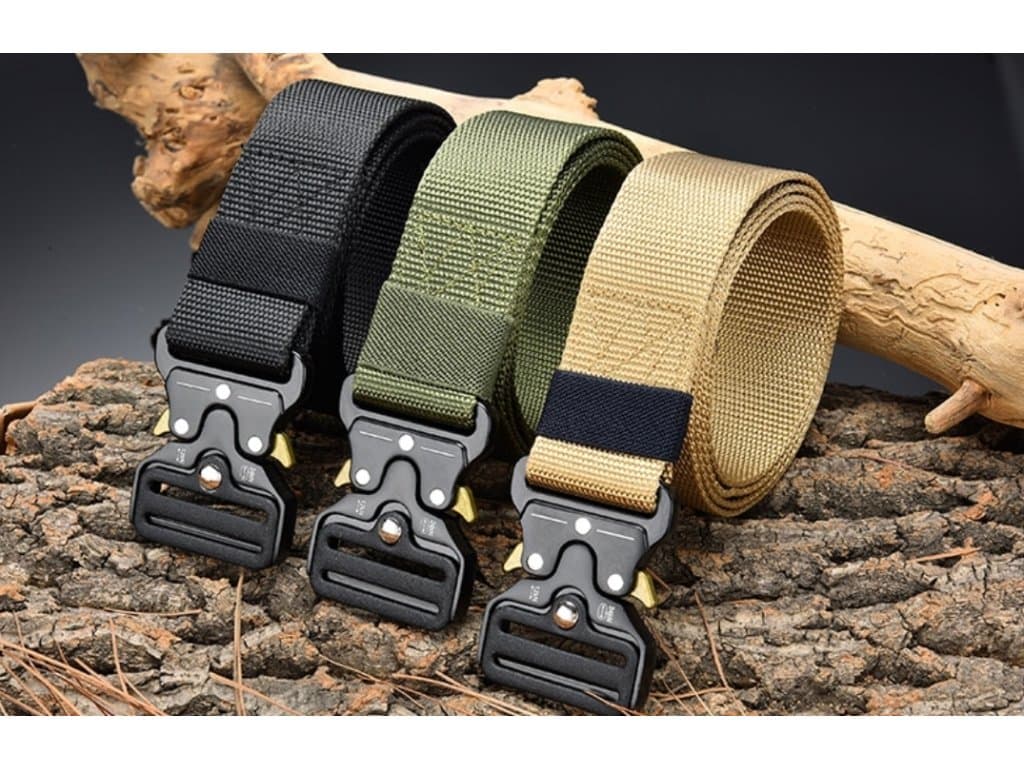 Vojenský Nylonový pásek - multifunkční přezka - 3 barvy