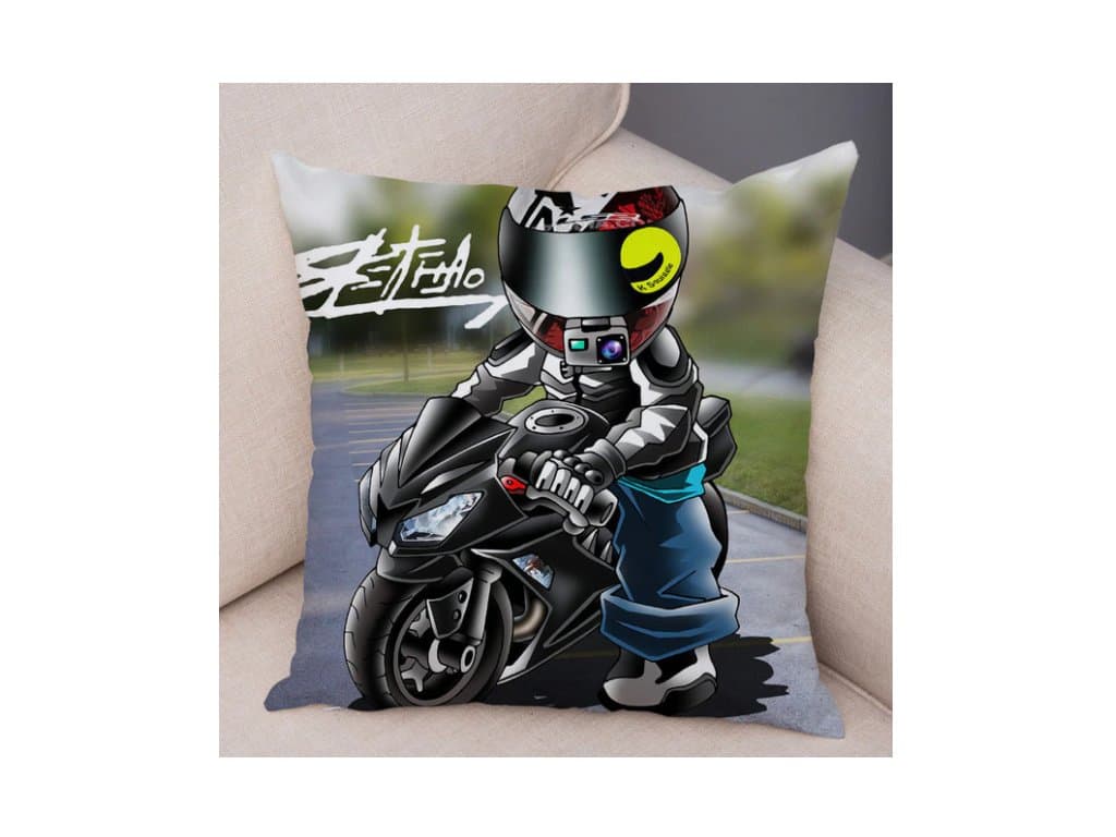 Dekorační povlak na polštář na motorku 45x45 typ 8