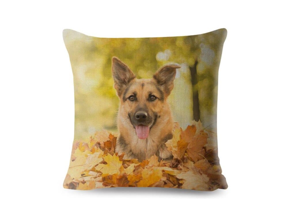 Dekorační povlak na polštář německý ovčák 45x45 typ 12