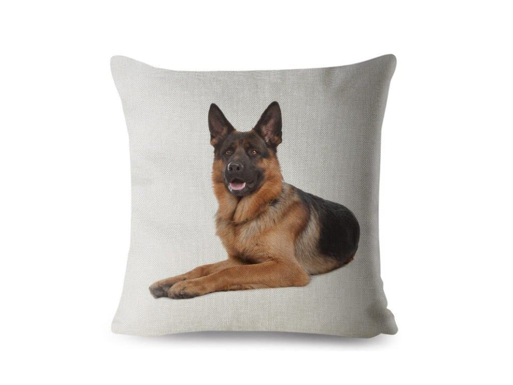 Dekorační povlak na polštář německý ovčák 45x45 typ 7