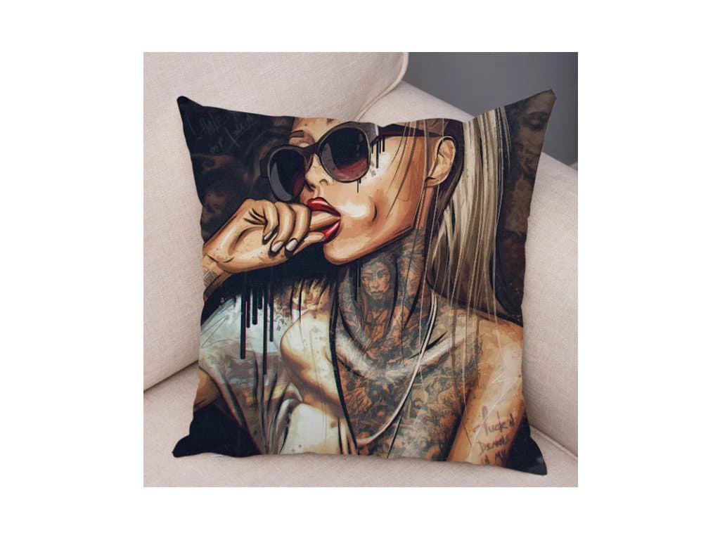 Plyšový sexy povlak na polštář 45x45 typ 4