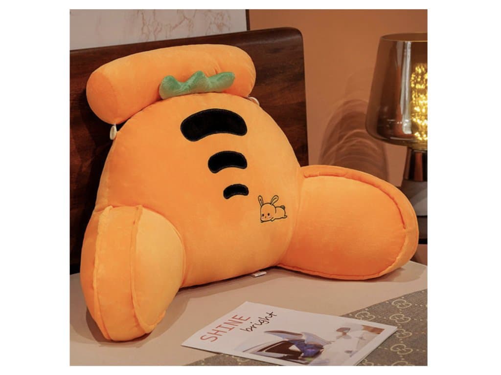 Trojúhelníkový polštář Měkká zádová opěrka Mrkev