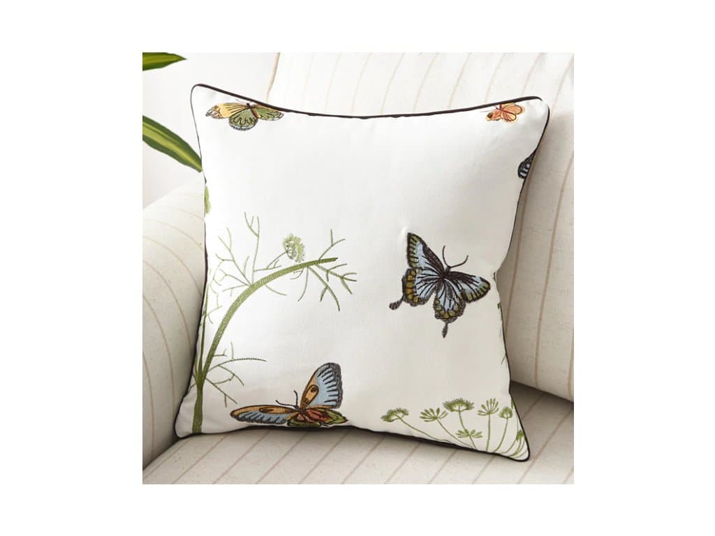 Vyšívaný Povlak na polštář Motýlek 45x45 typ 4