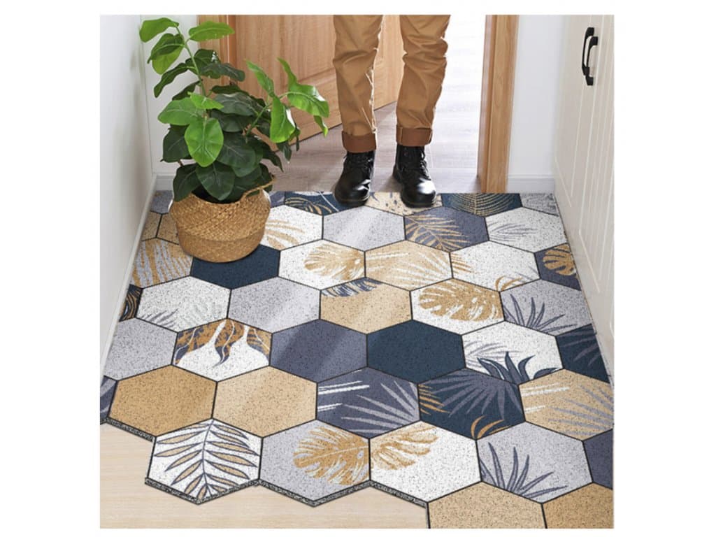 Domácí Koberec rohožka geometrie kytičky