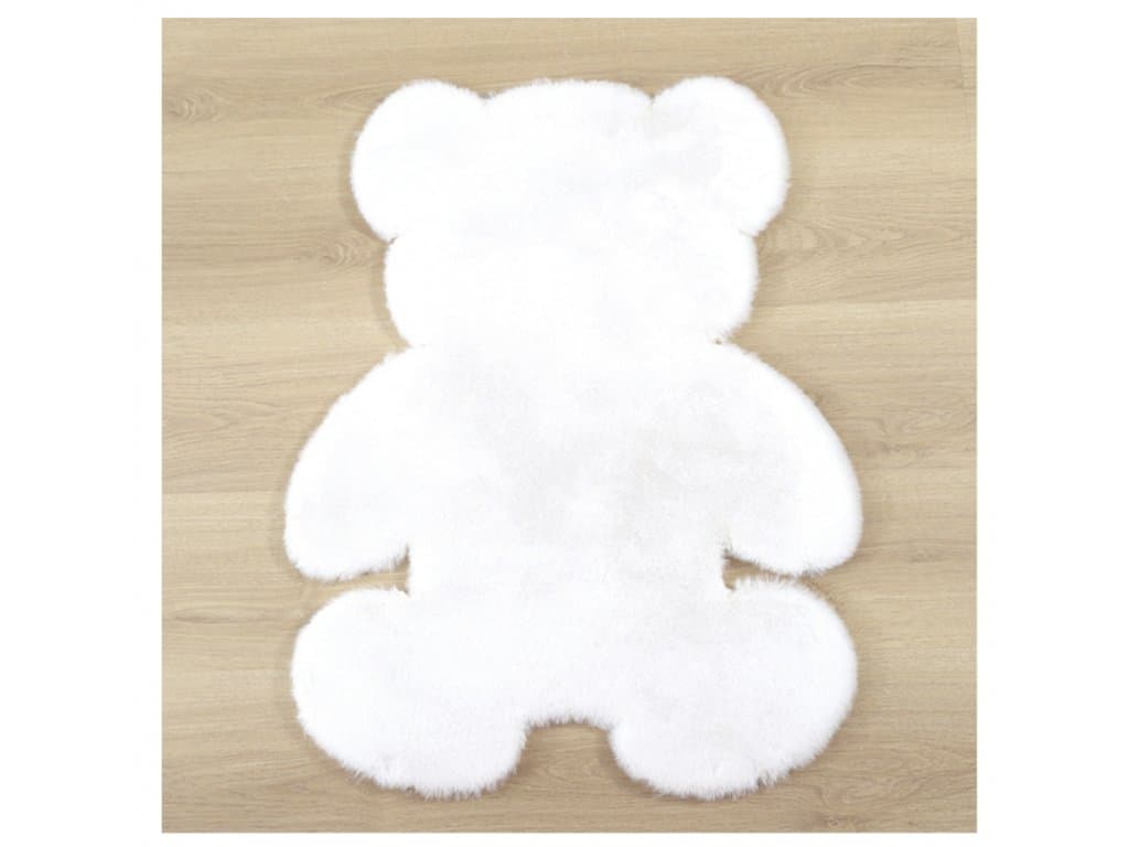 Medvědí koberec super měkký bílý