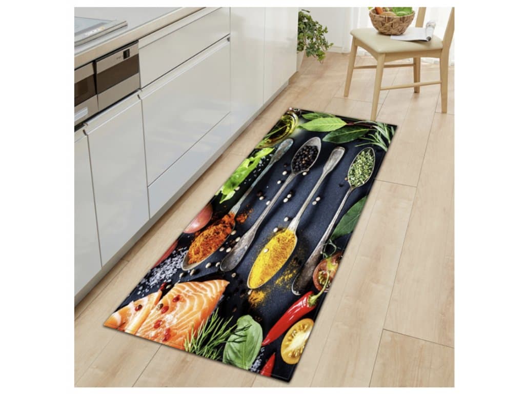 Moderní kuchyňská Rohožka podložka koření barevná