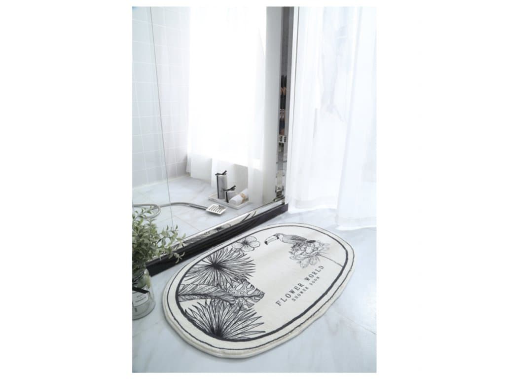 Protiskluzová podložka Koupelna květinový svět