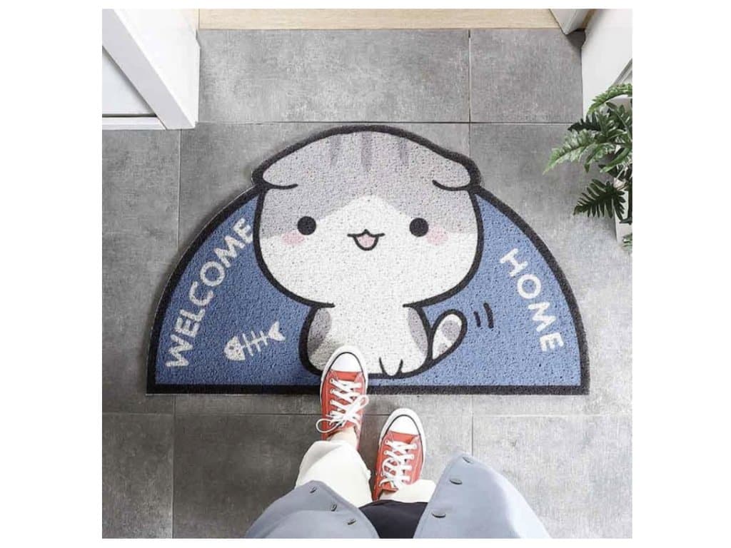 Rohožka Roztomilá kočička modrá