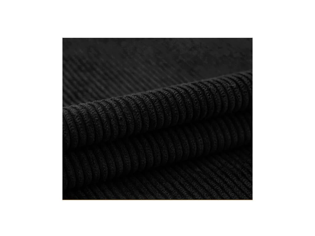 Manšestrová látka Samet Jednobarevná černá