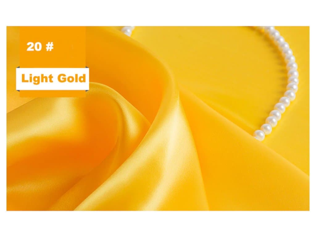 Saténová látka tkanina dekorace podšívka šití doplňků zlatá