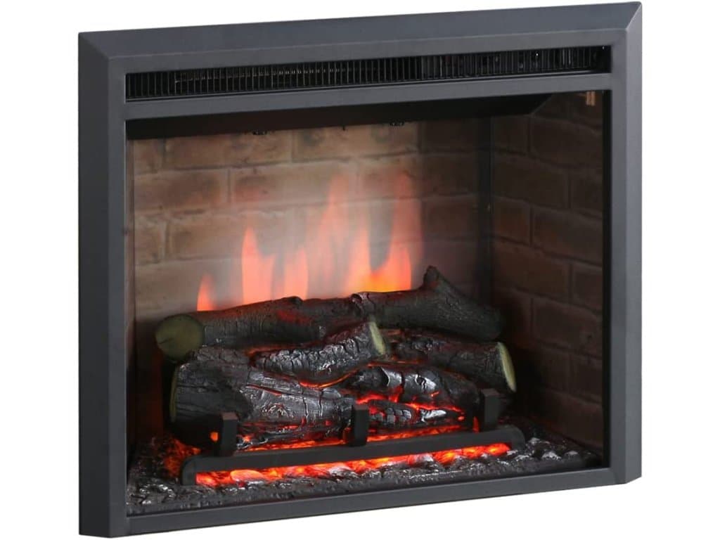Elektrický krb s topným tělesem 3D černá