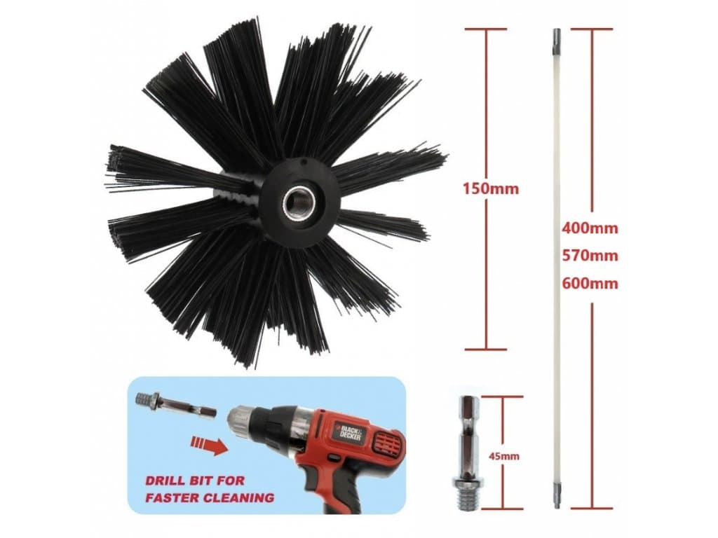 rotační komínový kartáč