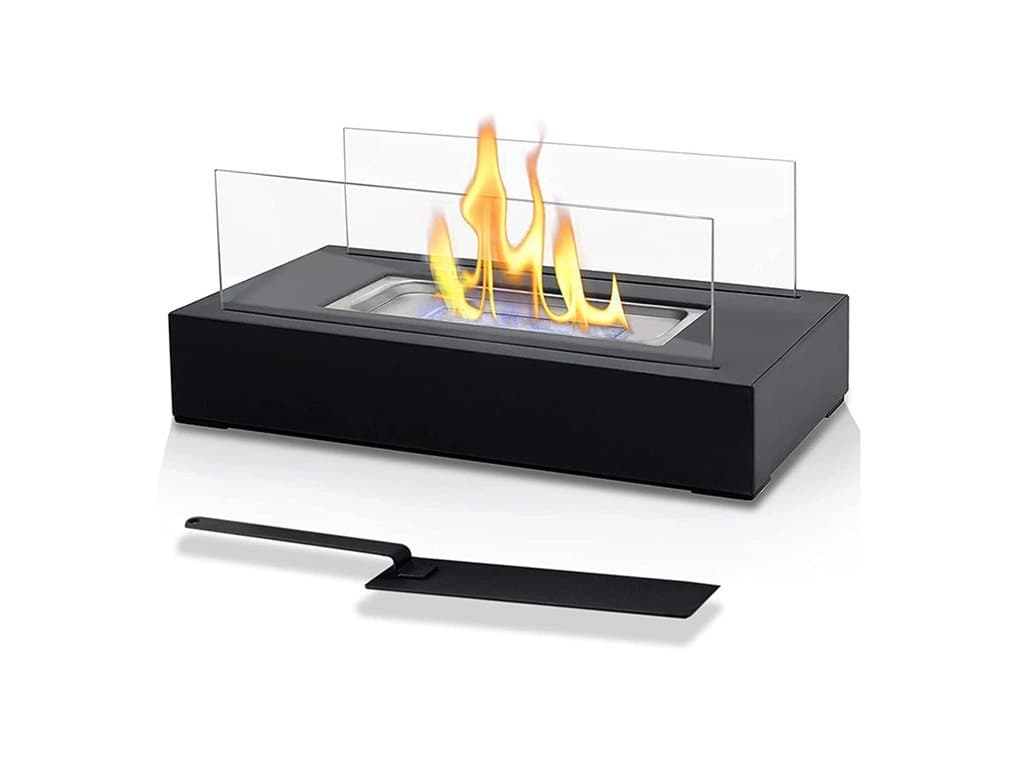 Stolní ohniště přenosný kovový malý stolní krb