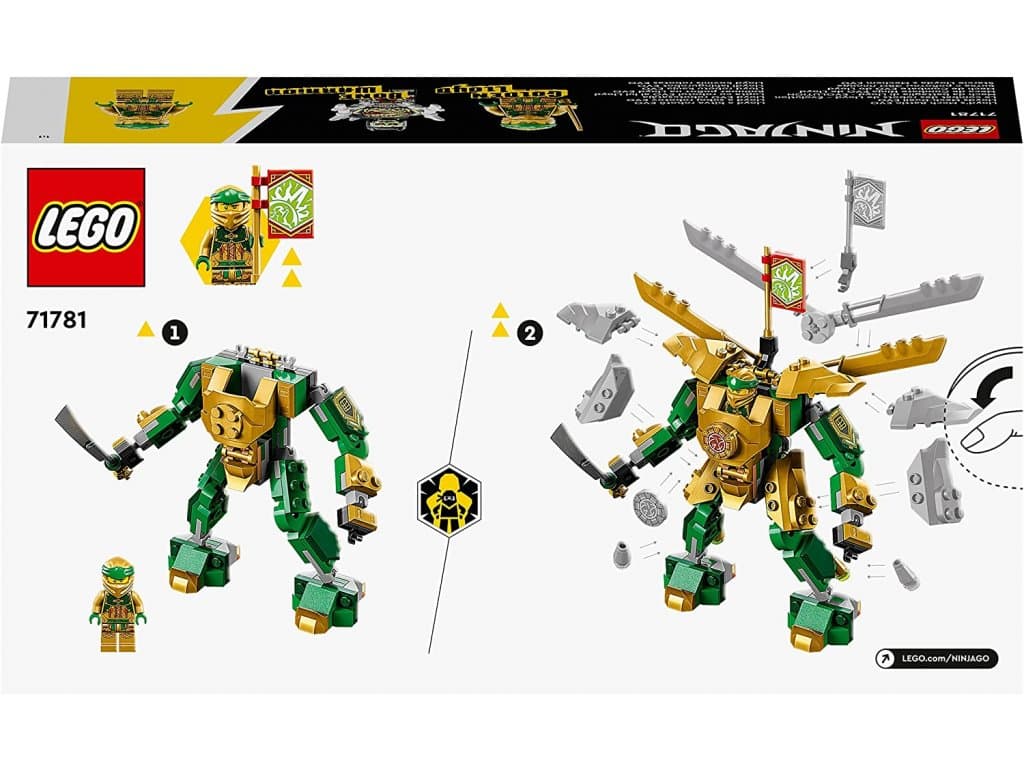 LEGO 71781 NINJAGO Lloyds Mech Duel EVO, sada 2 akčních figurek