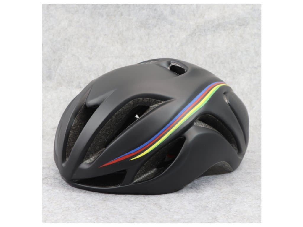 Cyklistická helma Triatlon Aero černá pruhy