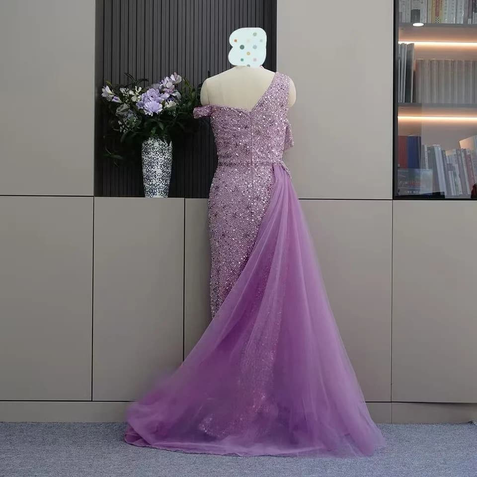 Elegantní korálkové večerní šaty Dingxiang s mořskou pannou pro dámy, vhodné na svatební hostinu, společenské šaty pro ženy