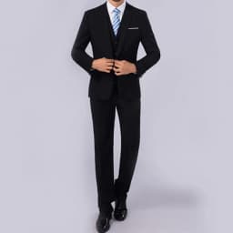 Pánský slim fit oblek na jeden knoflík - měkký úplet, formální oblečení do kanceláře a na neformální příležitosti - náhled 7