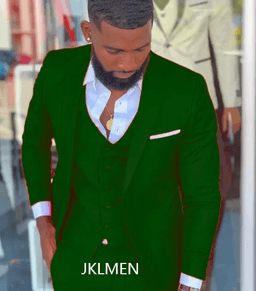 Pánský oranžový 3dílný oblek, slim fit, svatební, smoking, ženich, ples, formální, sako - náhled 4