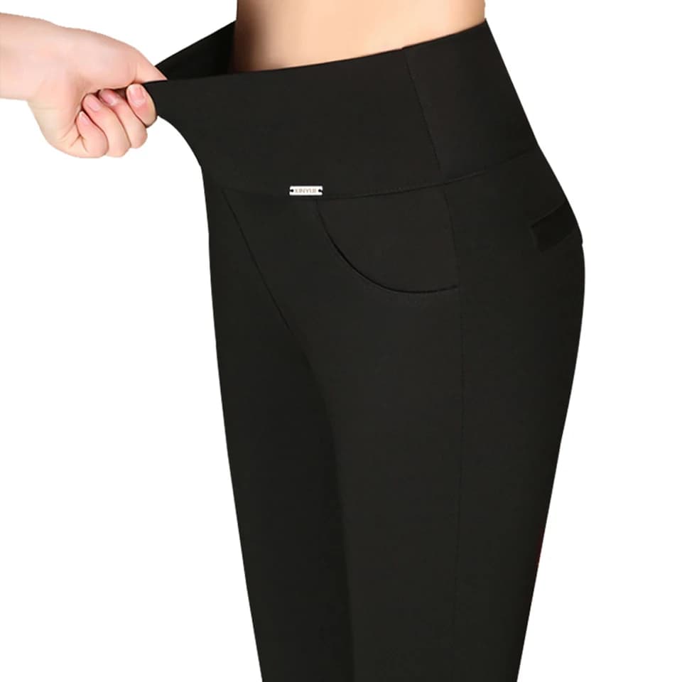 Dámské bavlněné letní legíny s vysokým pasem a push-up potiskem, velikost 5XL/6XL