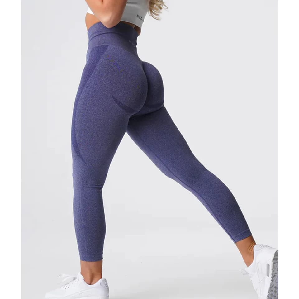 Bezešvé legíny na jógu s vysokým pasem - Dámské stahovací fitness legíny, prodyšné a aktivní oblečení