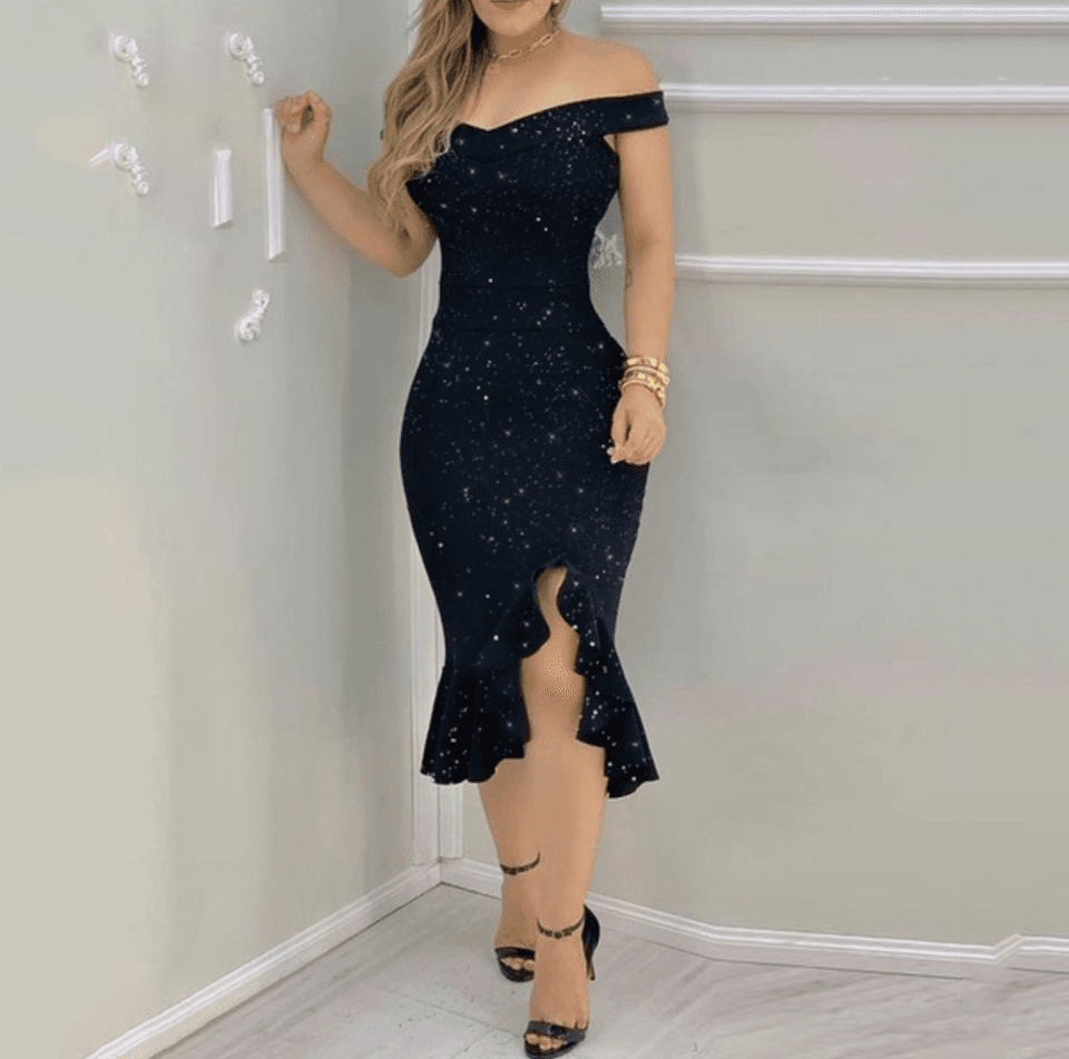 Dámské koktejlové šaty bez ramínek s přiléhavým střihem - elegantní večerní šaty s úzkým střihem, společenské šaty