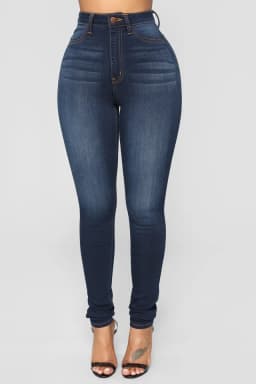 Dámské džíny s vysokým pasem, úzké, strečové, s výstřihem do boků, džínové kalhoty po celé délce, slim fit - náhled 4