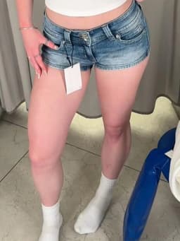 Dámské džínové mini kraťasy s nízkým pasem a motivem Y2K - sexy džíny s kapsami na zip pro klubové párty a streetwear - náhled 4