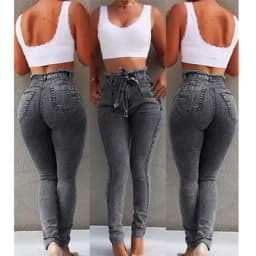 Dámské bavlněné džíny plus size, trendy pouliční styl, léto 2024, módní džínové kalhoty - náhled 3