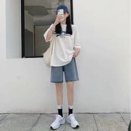 Dámské letní džínové kraťasy s vysokým pasem a volným střihem, krátké džíny, streetwear móda - náhled 5