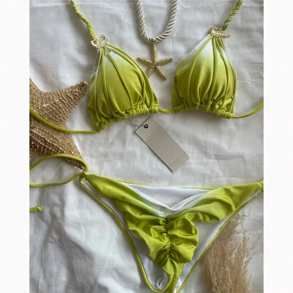 Dámský batikovaný bikinový set - sexy rozdělený styl dvoudílných plavek