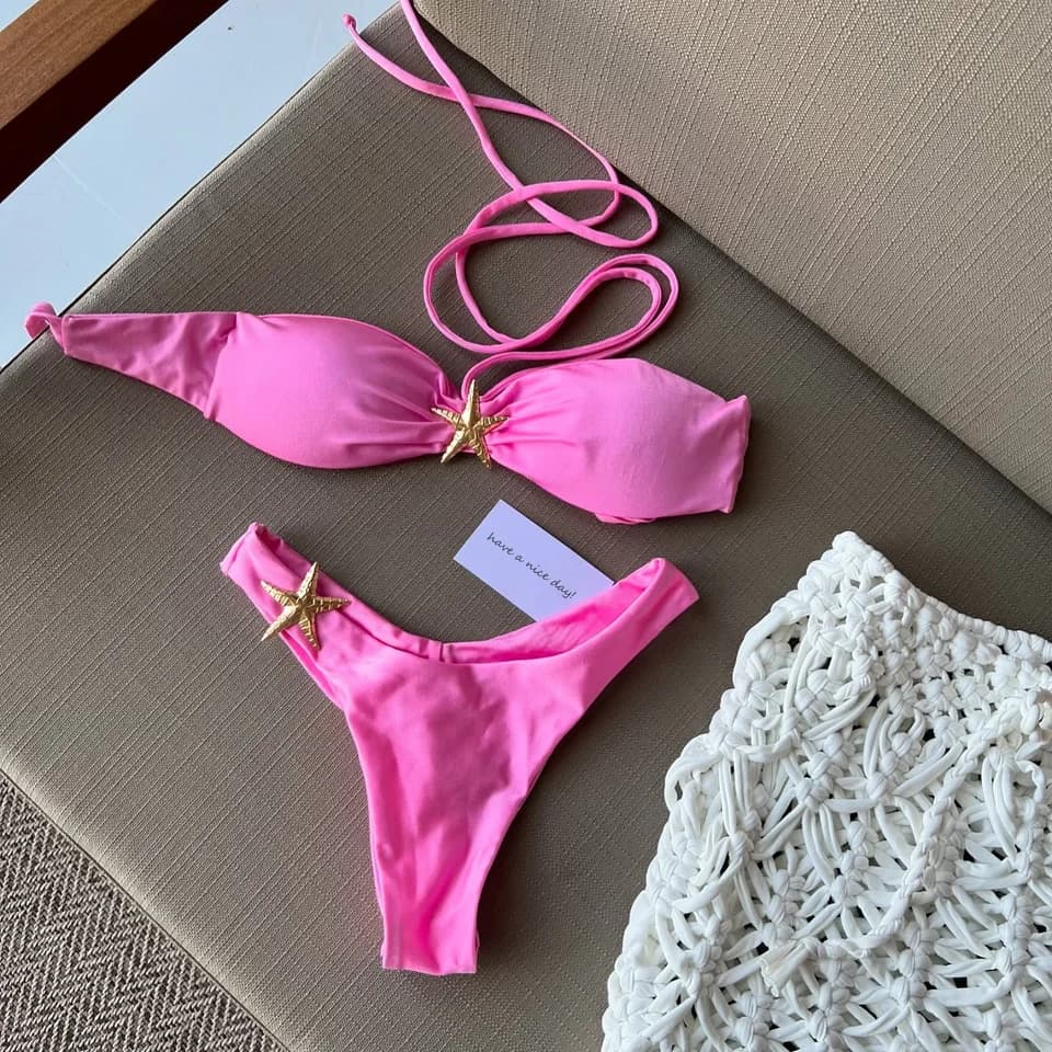 Sexy push-up mikro bikiny set brazilského stylu pro ženy plážové oblečení plavky 2025