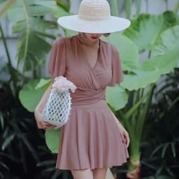 Dámské jednodílné plavky se sukní - push-up vyztužené monokini s volánky - náhled 5