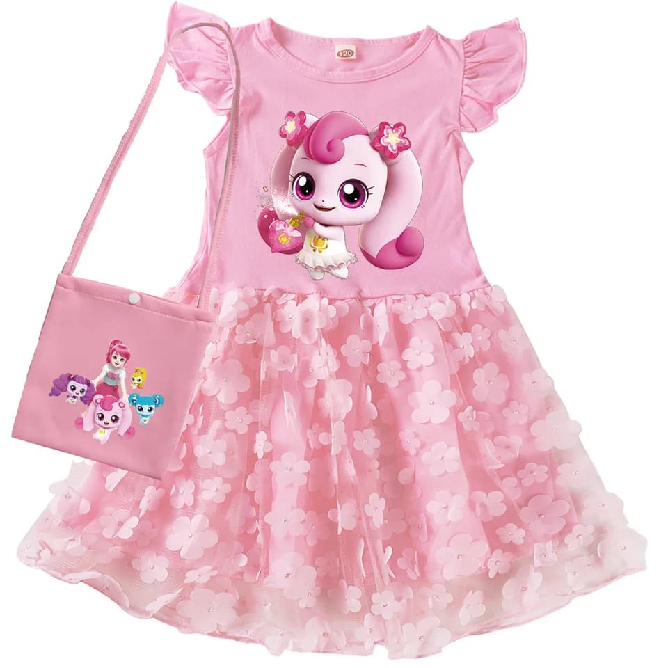 Dětské princeznovské šaty Halloween Vánoční narozeninový kostým pro dívky s kreslenou postavičkou