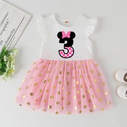 Bavlněné princeznovské společenské šaty pro holčičky - letní narozeninový svatební outfit pro novorozence a batole - náhled 4